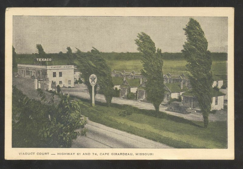 Cape Girardeau Missouri Texaco GAS Station Viaduct Court Vintage