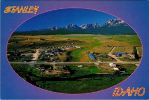 Stanley, ID Idaho  CITY & HOMES~BIRD'S EYE VIEW  Custer County  4X6 Postcard