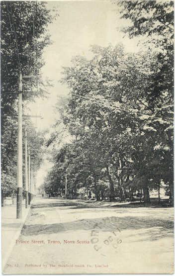 Prince Street View in Truro, Nova Scotia, Canada, 1906 Divided Back