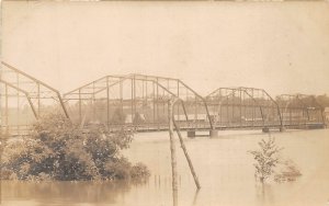 H94/ Kansas City Missouri RPPC Postcard c1910 Hannibal Bridge River  55