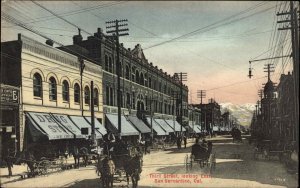 San Bernardino California CA Third Street Horse and Wagon c1910 Vintage Postcard