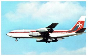 Air Malta Boeing 720 Airplane Postcard