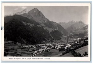 Bird's Eye View Of Austria, Houses And Mountain RPPC Photo Antique Postcard