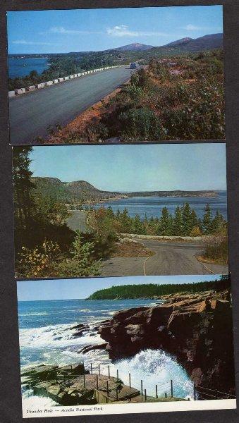 ME Lot 3 Acadia National Park Pk Mt Desert Island Maine Postcards Carte Postale