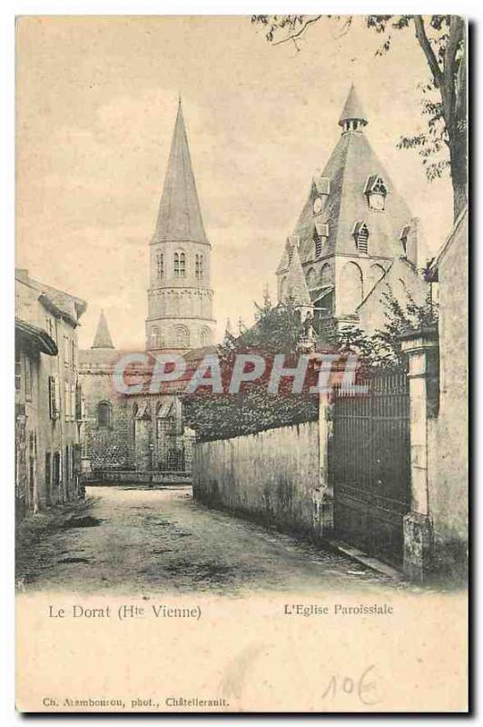 Old Postcard Dorat Haute Vienne Church Paroissaiale