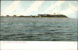 Plymouth MA Gurnet Lighthouses c1910 Postcard Version #7