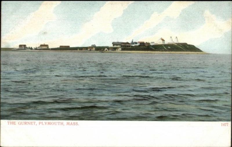 Plymouth MA Gurnet Lighthouses c1910 Postcard Version #7