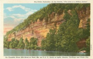 Noel, Missouri MO On Cowskin River (Elk River) Whtie Border Postcard Unused