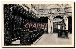 Postcard Ancient Church Of Brou The Stalls