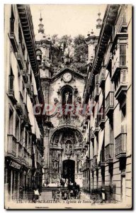 Old Postcard Spain Espana Spain San Sebastian Iglesia de Santa Maria