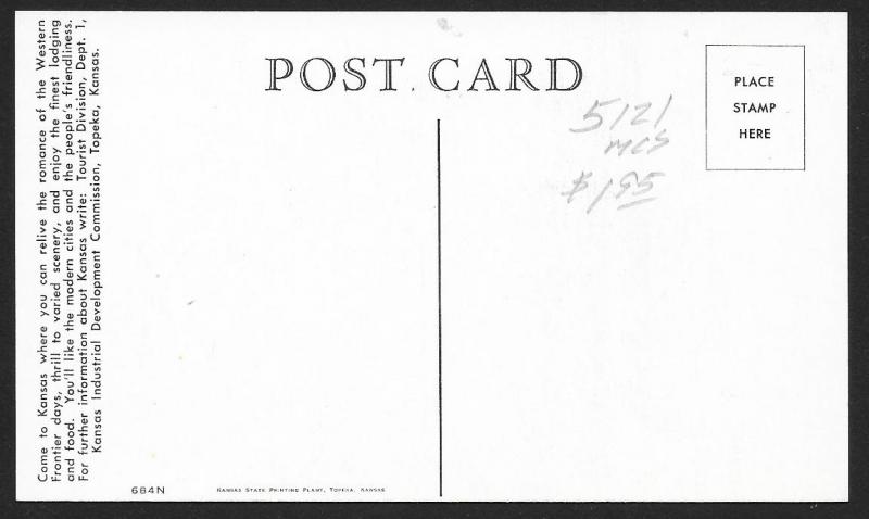 Seeing Kansas State Various Views Unused c1950s