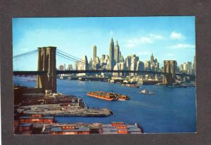 NYC The Brooklyn Bridge New York City Postcard NY