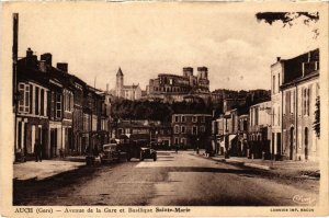 CPA AUCH - Avenue de la Gare et Basilique Ste-Marie (108167)