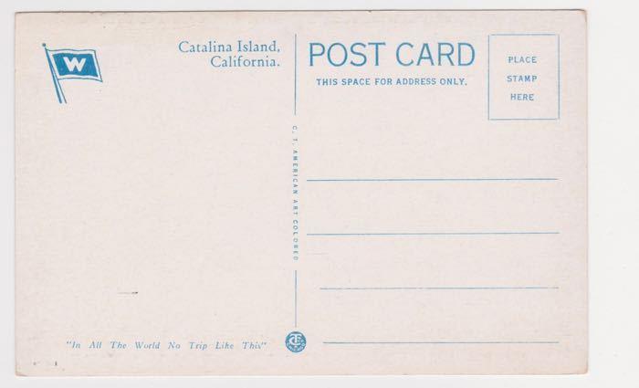 Catalina Island CA Tower of Chimes Avalon Bay Ships Boats Vintage Postcard A36