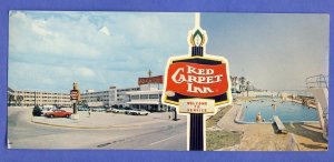 Daytona Beach, Florida/FL Postcard, The Riviera Red Carpet Inn, Old Cars, Pool