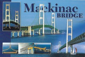 Mackinac Island Michigan Multi-Views of Bridge 4 by 6 size