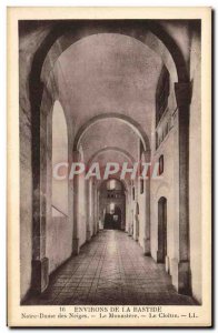 Old Postcard Environs De La Bastide Notre Dame des Neiges Monastery The cloister