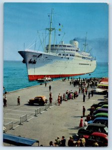 Kansai Japan Postcard Steamer Landing The Great Harbour of Kobe c1950s