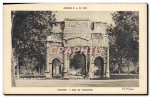 Old Postcard Orange Arc De Triomphe