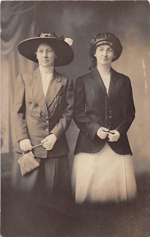 E9/ Denver Colorado Co Real Photo RPPC Postcard c1910 Lage Hats Women