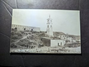 Mint 1915 Mexico PPC Postcard Small Mexican Village Public Clock in Center