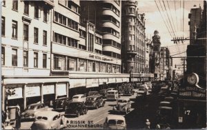 South Africa Rissik Street Johannesburg Vintage RPPC C061