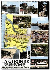 Postcard Modern Gironde Its Beautiful Beaches His Great wines