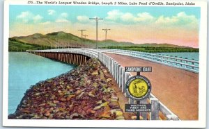 M-110109 Wooden Bridge Lake Pend d'Oreille Sandpoint Idaho USA