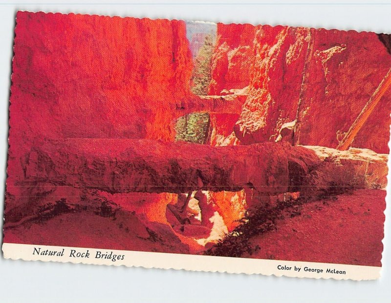 Postcard Natural Rocks Bridges, Bryce Canyon National Park, Utah