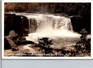 RPPC Cumberland Falls, Cumberland Falls State Park KY Vintage Postcard U76