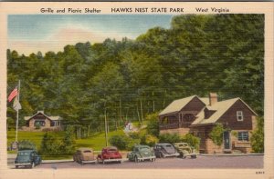 WV Hawks Neck State Park Grille and Picnic Shelter West Virginia Postcard Z29