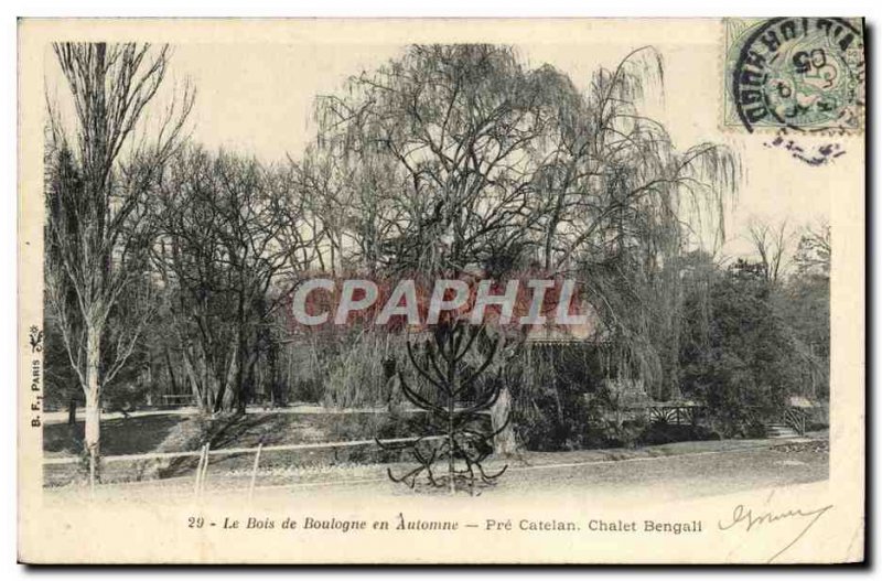 Old Postcard Bois De Boulogne By Autimne Pre Catelan Paris Chalet Bengall