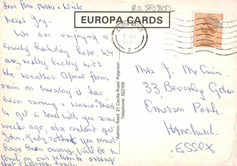 BR89802 torquay devon  uk