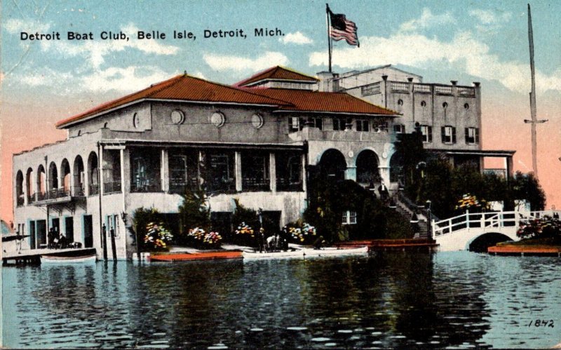 Michigan Detroit Belle Isle Detroit Boat Club 1916