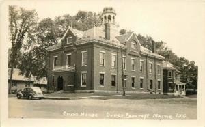 Court House Doverfoxcroft  Maine 1930s RPPC Photo Postcard 1220