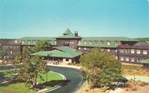 Grand Canyon Arizona El Tovar Hotel Bird's Eye View Chrome Postcard Fred Harvey