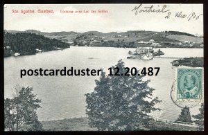 h5127 - STE. AGATHE Quebec Postcard 1905 Lac des Sables