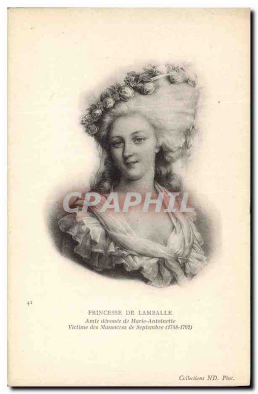 Old Postcard Princess Lamballe