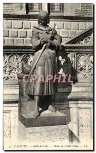 Postcard Old Orleans City Hall Statue of Jeanne d & # 39Arc