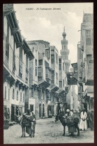 h2056- EGYPT Cairo Postcard 1910s El- Tabbaneh Street