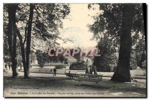 Postcard Old Rennes Le Jardin des Plantes View of Serres taking the Allee des...