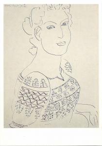 Russia Moscow Henri Matisse france portrait of a woman romanian blouse Postcard