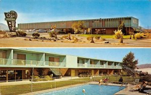 OJA MOTOR HOTEL Apple Valley, CA Roadside Swimming Pool c1950s Vintage Postcard