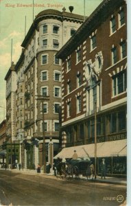 c1900 King Edward Hotel, Toronto Canada -  Vintage Postcard - Horse, Buggy