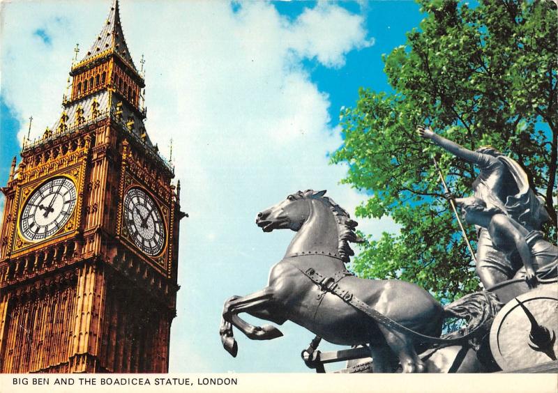 uk36034 big ben and boadicea statue london  uk lot 4 uk