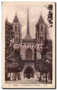 Old Postcard Dijon Cathedral St Benigne