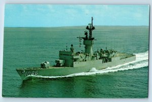 Westwego Louisiana LA Postcard USS Brewton DE-1086 Ocean Escort Battleship c1960