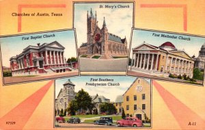 Texas Austin First Baptist St Mary's First Methodist & First Southern Pr...