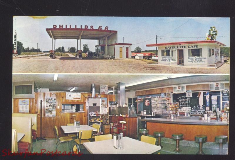 LEBANON MISSOURI ROUTE 66 SODA FOUNTAIN RESTAURANT INTERIOR OLD POSTCARD