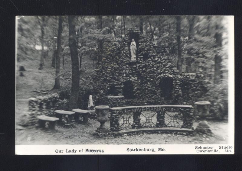 RPPC STARKENBURG MISSOURI OUR LADY OF SORROWS VINTAGE REAL PHOTO POSTCARD